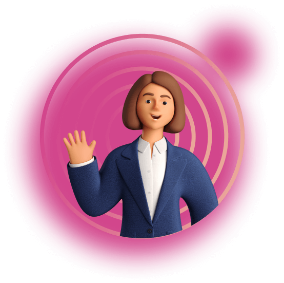 businesswoman in circle